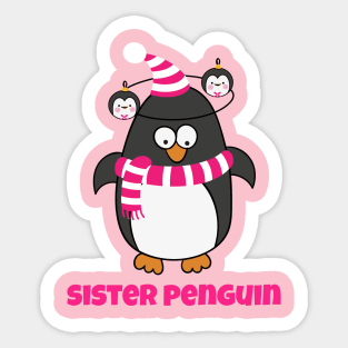 Christmas Penguin Pajama Costume Sister Penguin Shirt Tee T-Shirt Sticker